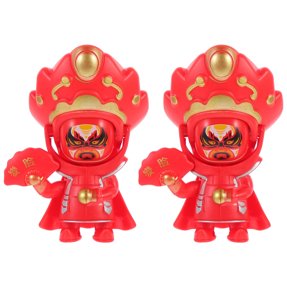 2Pcs Chinese Face-changing Toys Sichuan Opera Face Changing Dolls Ornaments