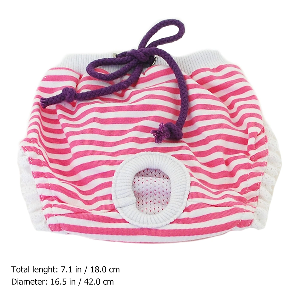 Pet Dog Diapers Cotton Female Dog Diapers Washable Adjustable Dog Stripe Pants