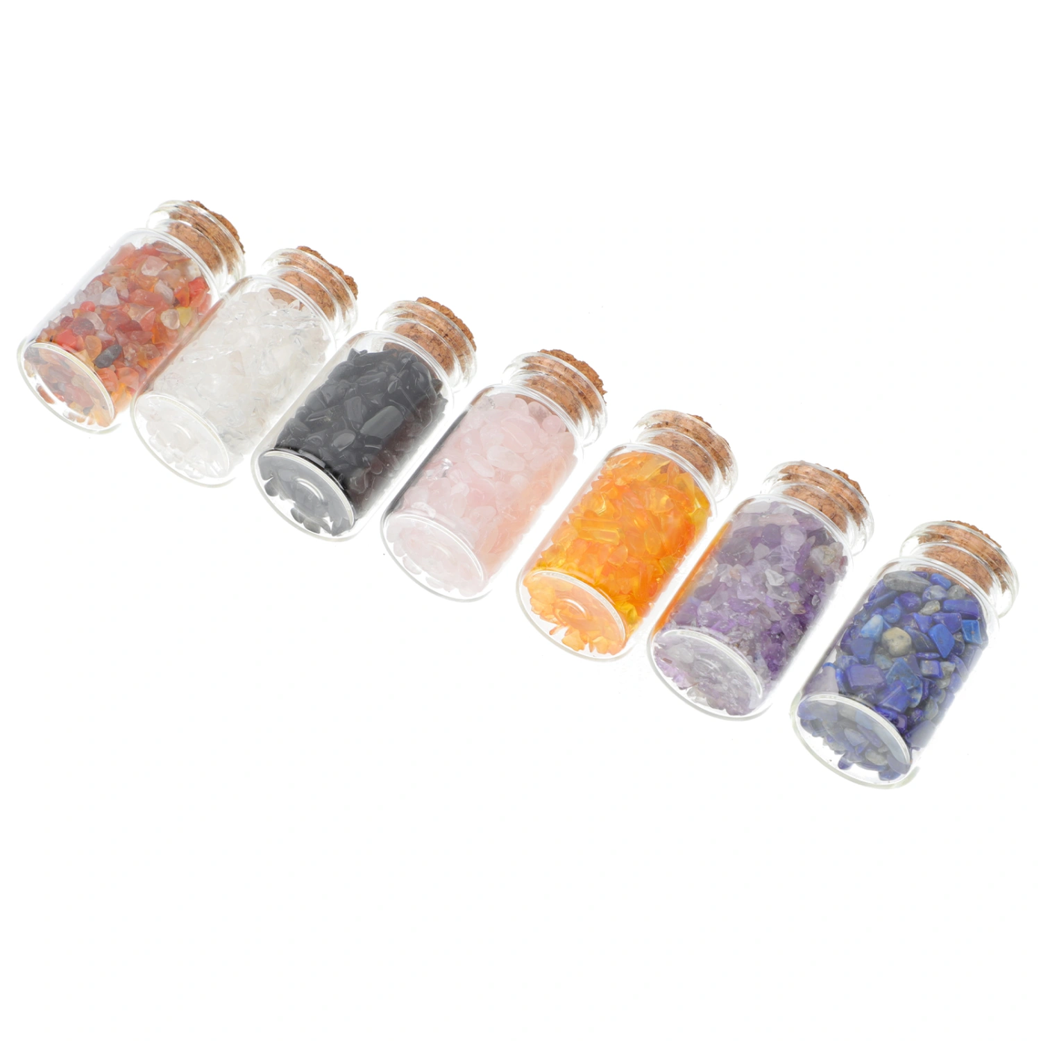 1Set Seven Star Array Stones Crystal Energy Chakra Stones Rough Crystal Stones