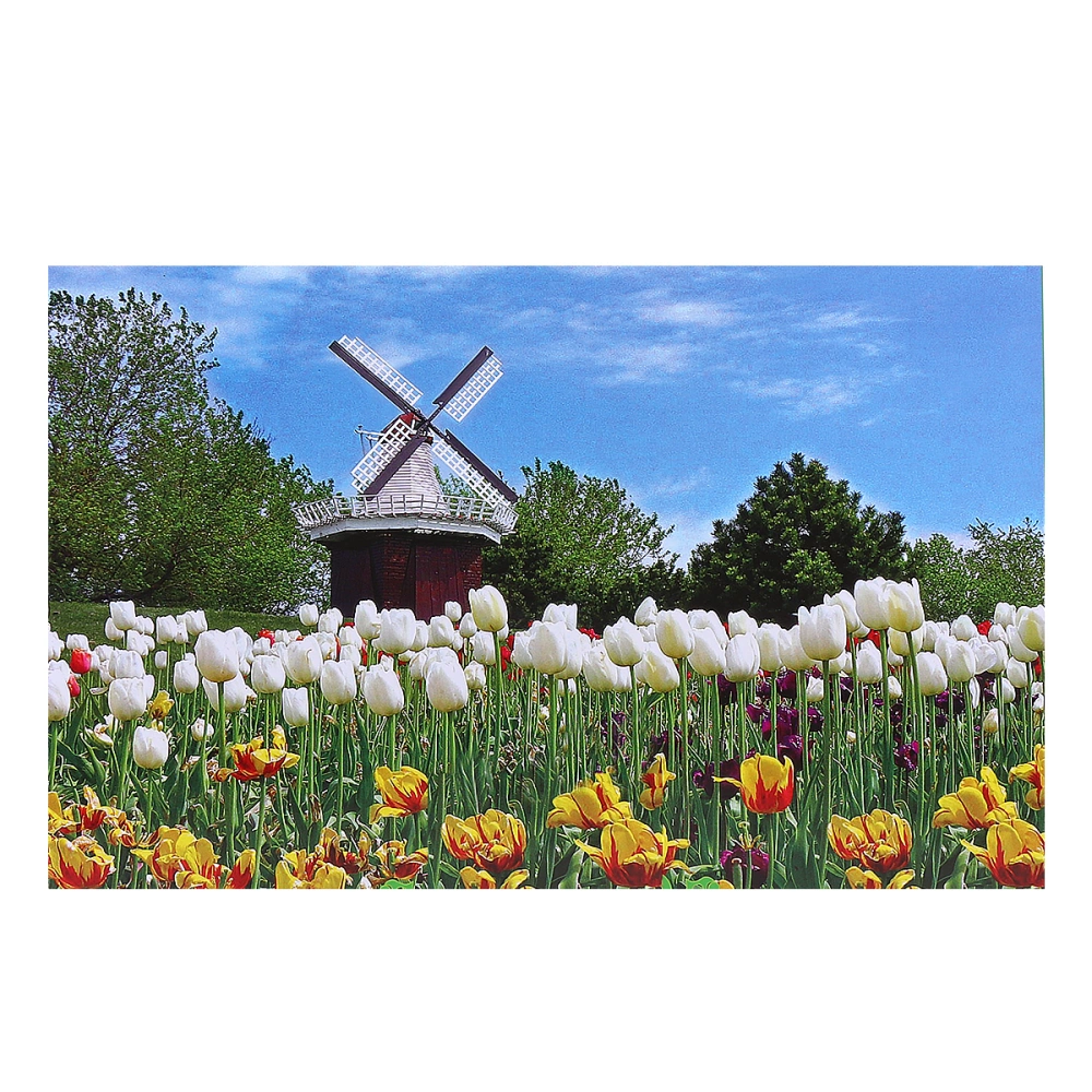 1000 Pieces in 1 Set Creative Thicken Paper Puzzle Educational Jigsaw Delicate Colorful Tulip Windmill Style Jigsaw Funny Puzzle Toy for Kids Adults