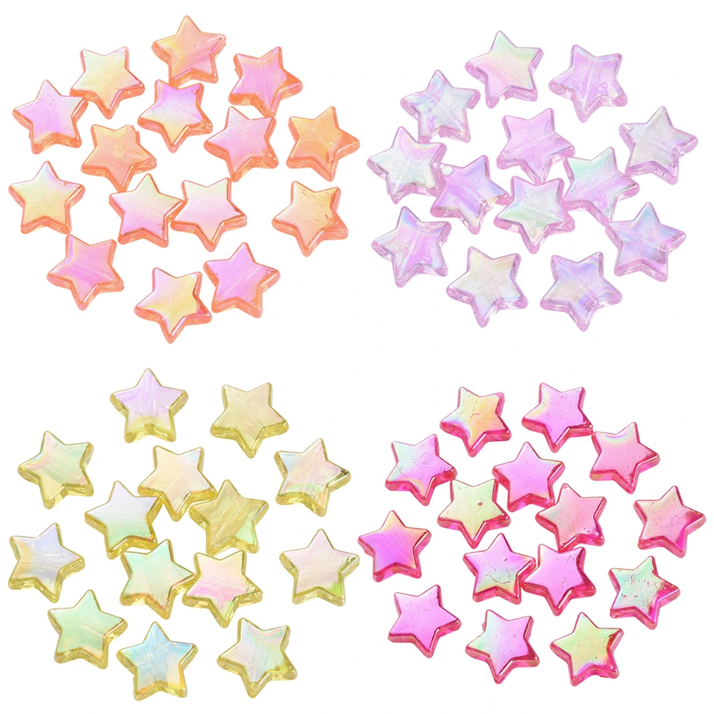 1 Bag Necklace Bracelet DIY Loose Beads Star Shaped Beads Jewelry Spacer Beads