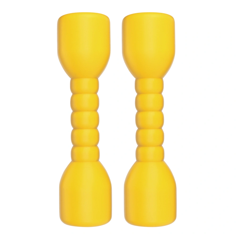 2 Pairs of Household Children Dumbbell Gymnastics Props Fitness Dumbbell Exercise Toys for Kids (Red + Yellow)