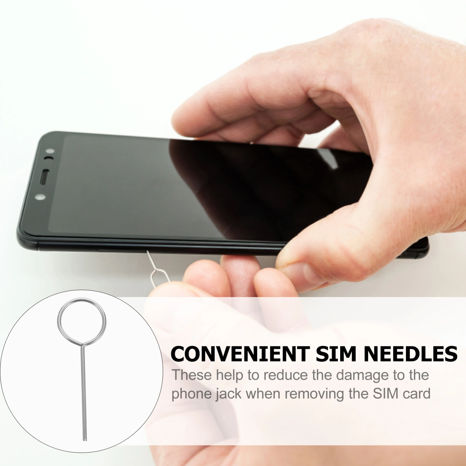 100Pcs Phone Ejecting Cards Tray Removers Universal for Mobile Phone SIM Cards