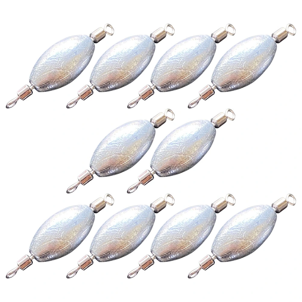 10Pcs Fishing Lead Weights Fishing Bait Lure Sinkers Worm Sinkers Tools