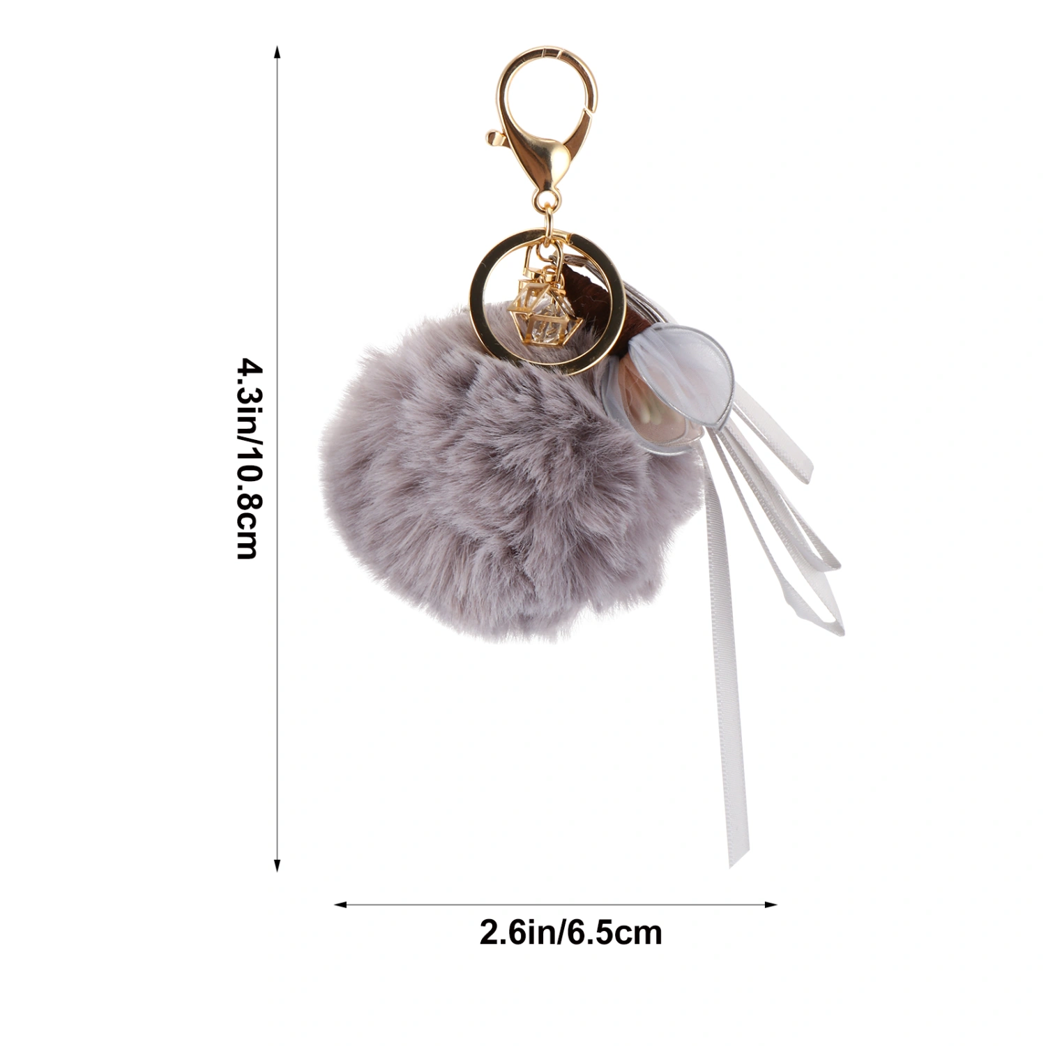 1Pc Key Chain Versatile Key Chain Plush Key Pendant Decorative Key Ring