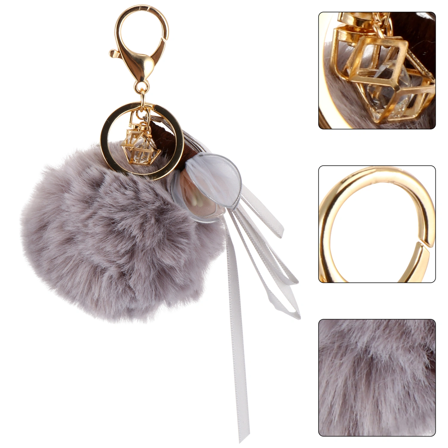1Pc Key Chain Versatile Key Chain Plush Key Pendant Decorative Key Ring