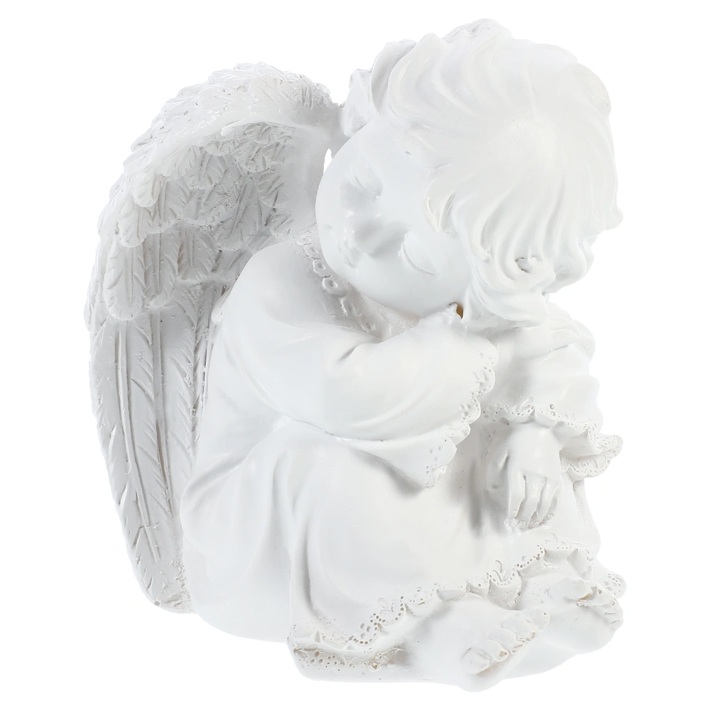 1Pc Angel Cupid Statue Resin Craft Ornament Indoor Desktop Adornment for Decor