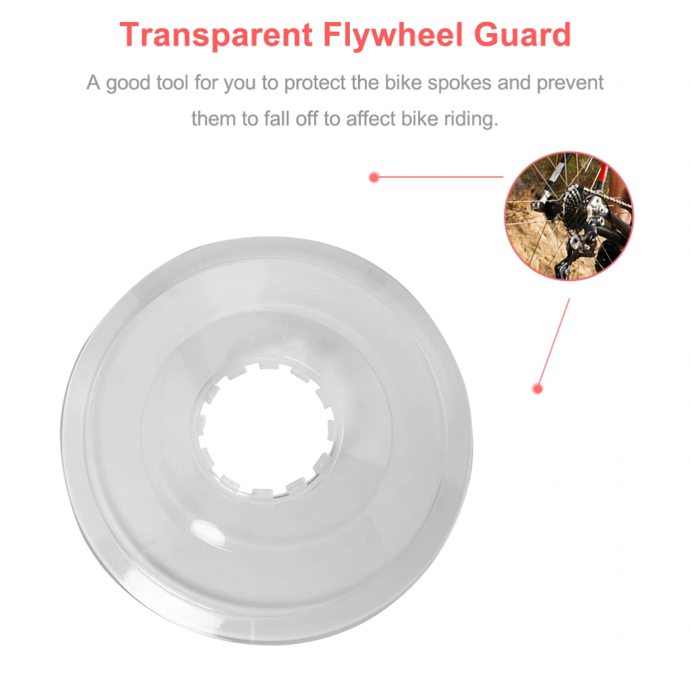 2Pcs Bike Flywheel Guard Bike Spoke Protection Cover Transparent Flywheel Protector