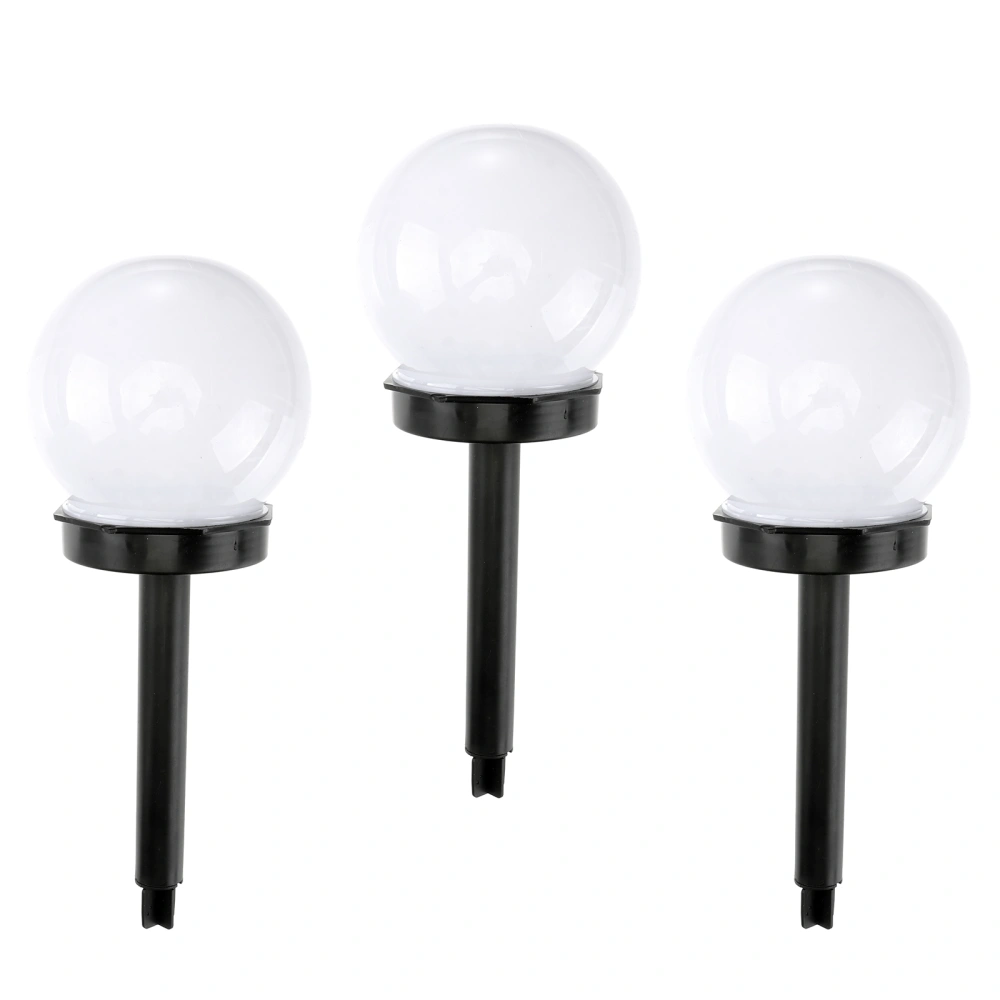 3PCS Solar Round Grass Light Outdoor Plug Light Waterproof Bulb Light Lawn Light