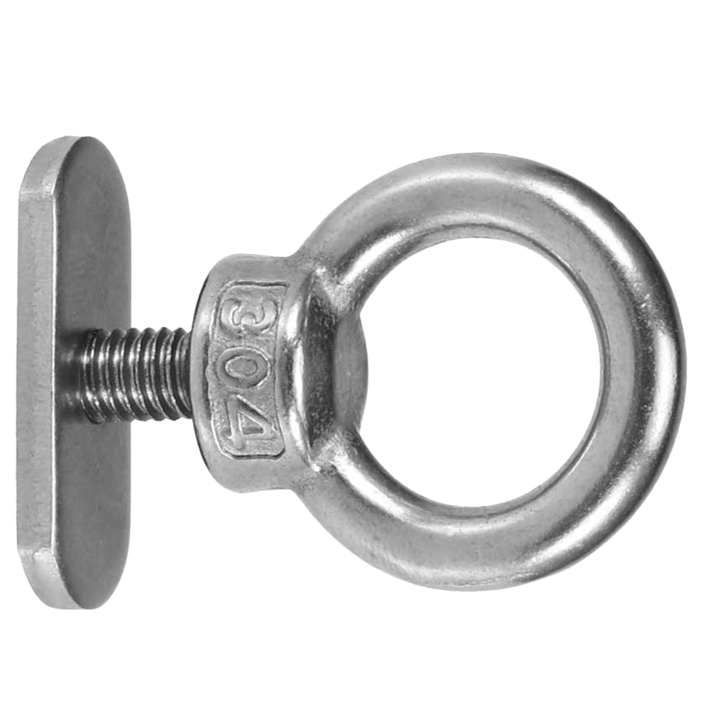 Kayak Rings and Hooks Stainless Steel Load Hook Screw Hook Kayak Track Mount Tie Down Eyelet Kayak Accessories (Silver)