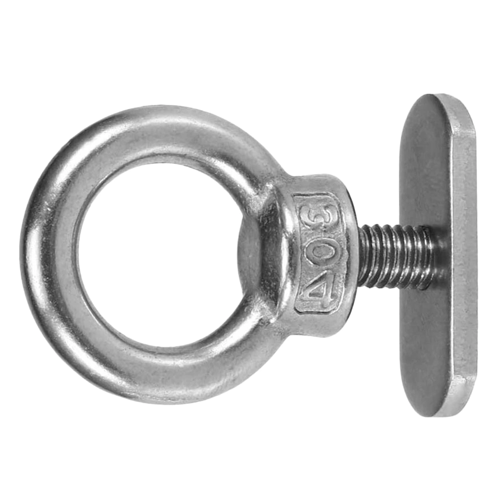 Kayak Rings and Hooks Stainless Steel Load Hook Screw Hook Kayak Track Mount Tie Down Eyelet Kayak Accessories (Silver)