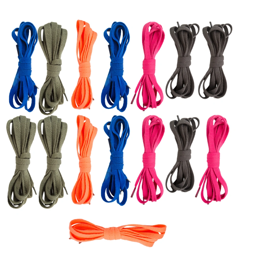 15 Pairs 120cm Colorful Shoe Laces Casual Sneaker Shoelaces Strings Flat Shoe Lace for Mountaineering Running Shoes Board and Casual Shoes (Dark Gray, Dark Green, Royal Blue, Orange Yellow, Peach, 3 Pairs For Each Color)