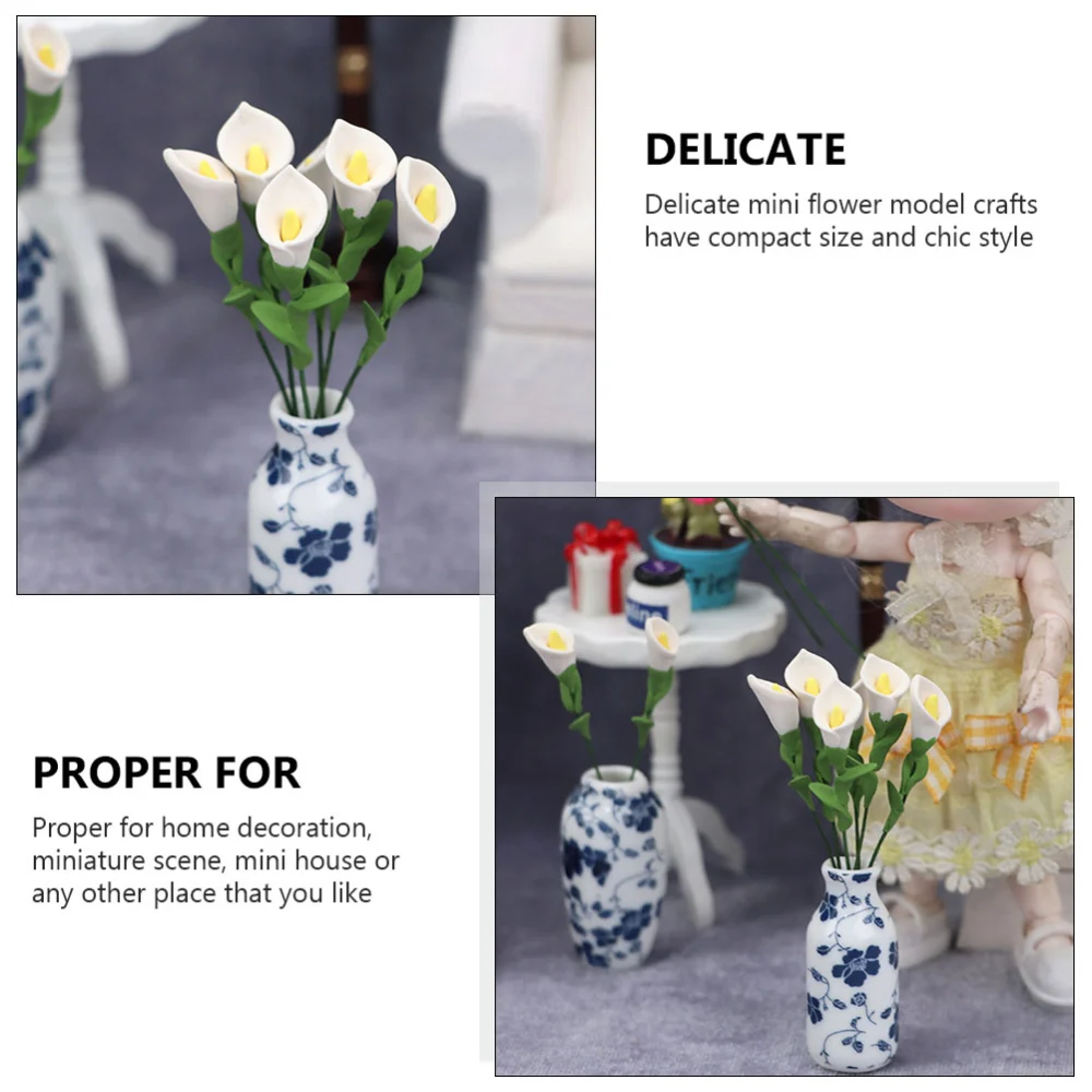 10Pcs Mini Furniture Accessories Miniature Flower Small Flowers Plaything