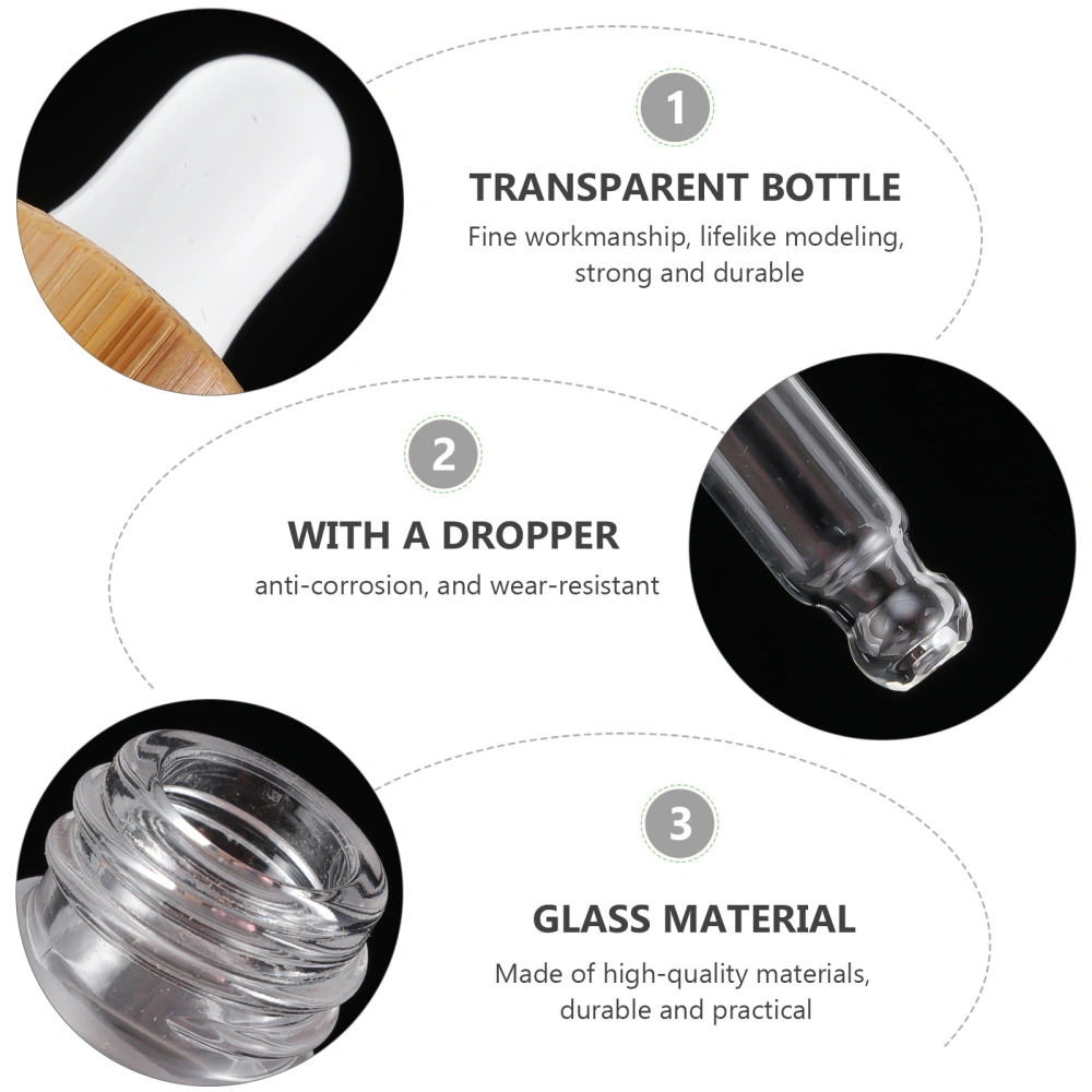 4Pcs 30ml Dropper Glass Empty Bottles Portable Sub Bottle Empty Makeup Bottle