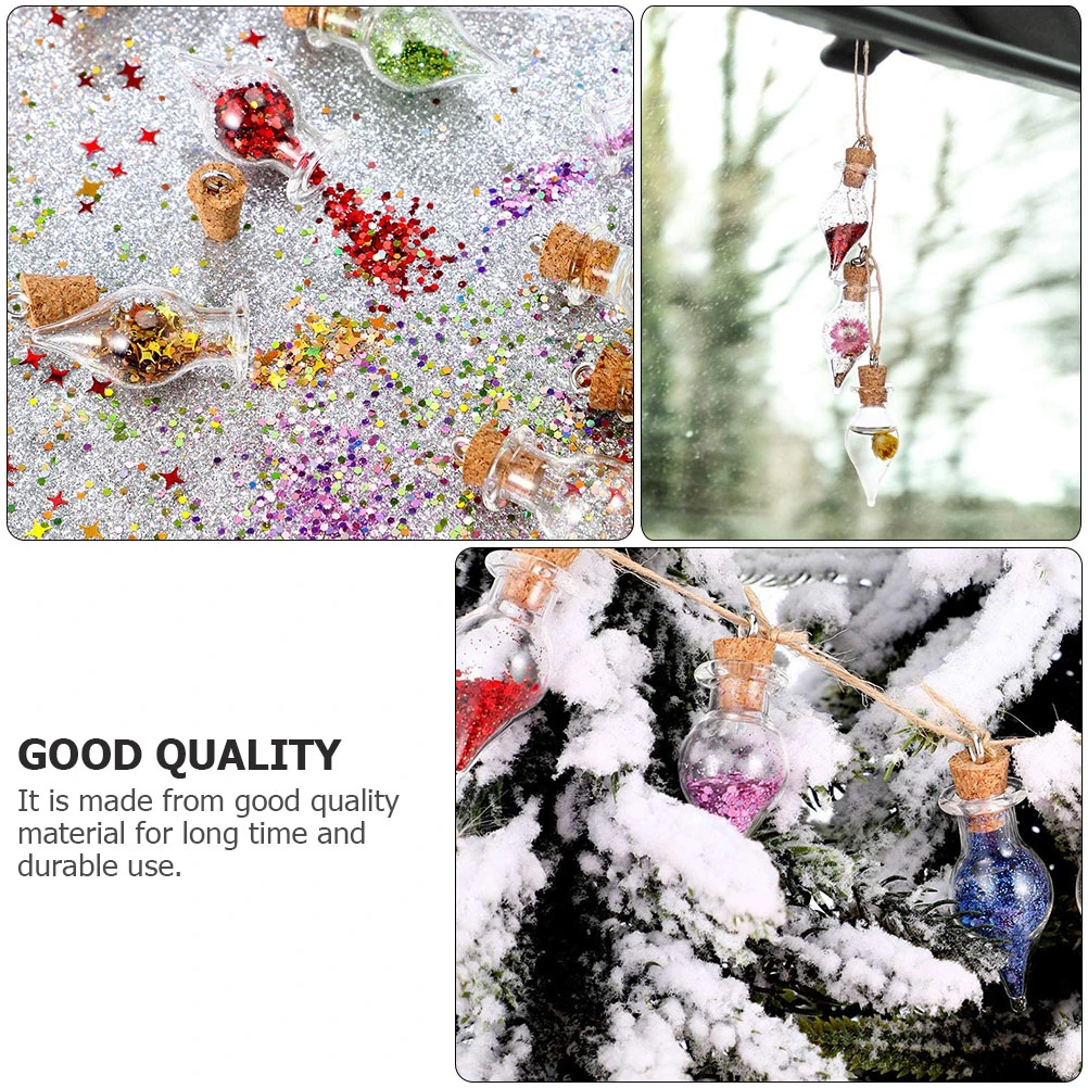 30pcs Water-drop Shaped Wishing Bottle DIY Wishing Bottle with Cork Stoppers