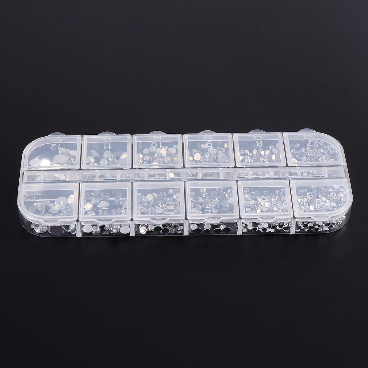 2 Boxes Nail Rhinestone Drill Manicure Charm Diamond Bead Nail Art Stickers Decorations DIY Accessories Set