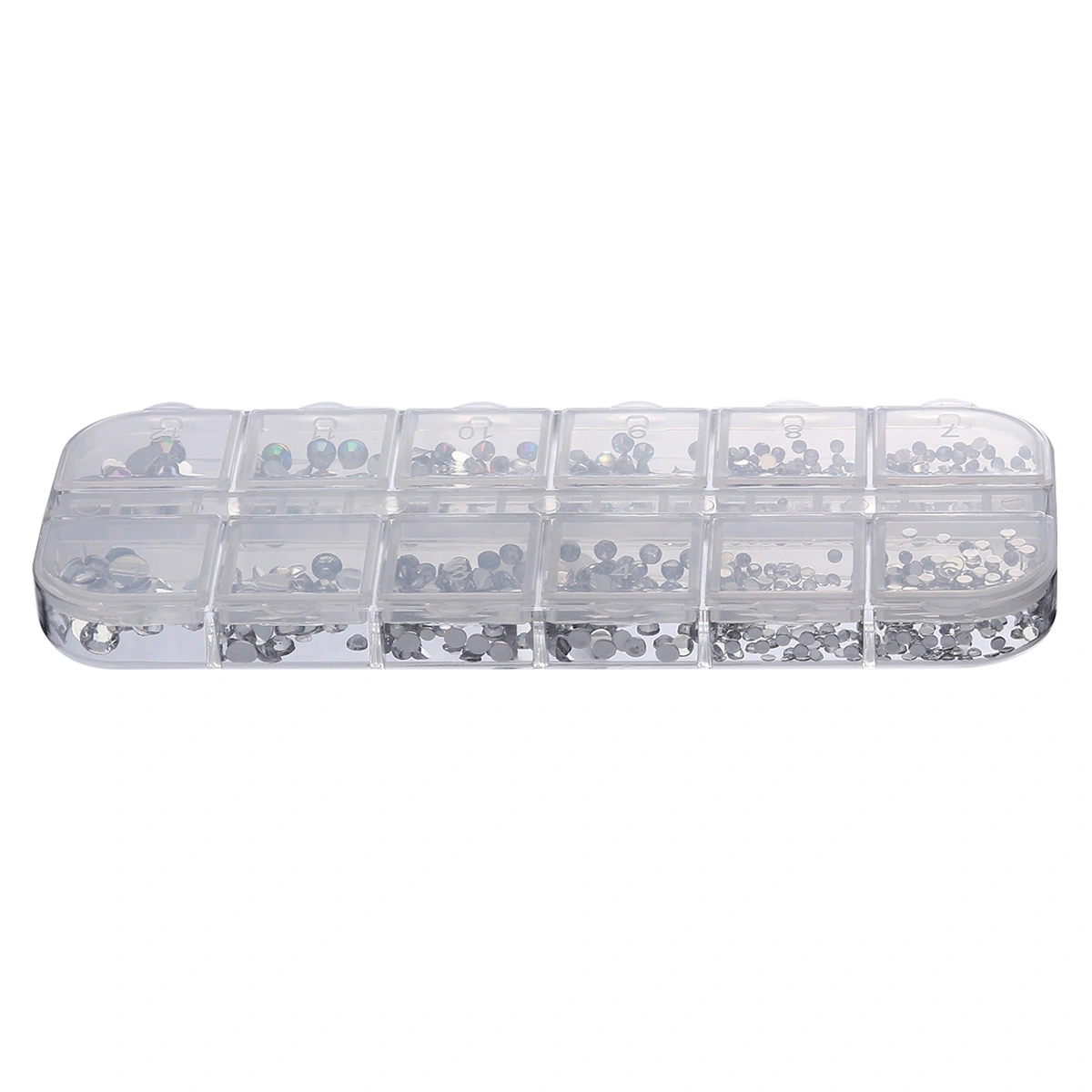 2 Boxes Nail Rhinestone Drill Manicure Charm Diamond Bead Nail Art Stickers Decorations DIY Accessories Set
