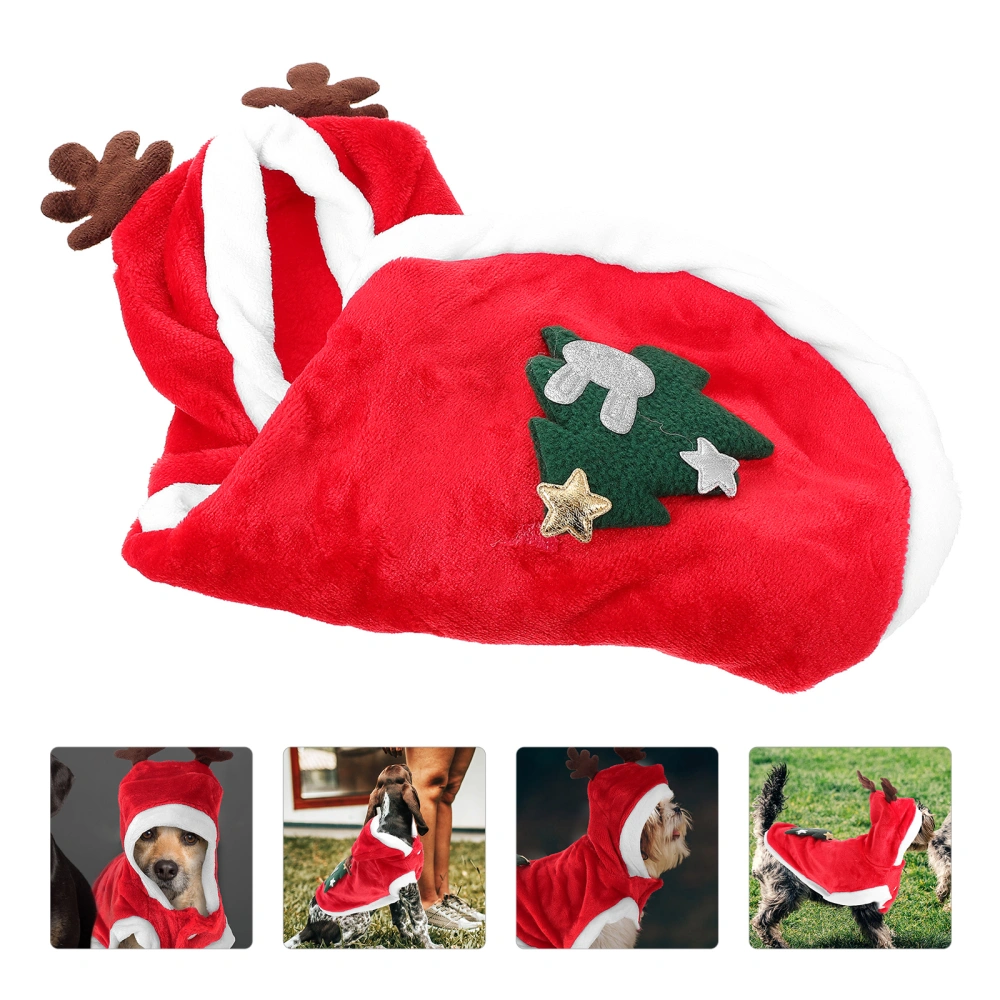 1Pc Christmas Style Pet Garment Decorative Pet Cosplay Costume Cold-proof Pet Clothes