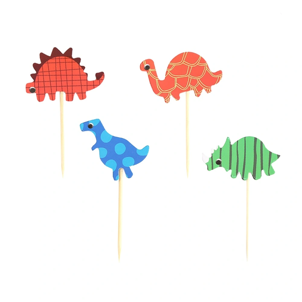 24pcs Dinosaur Cake Toppers Cupcake Decoration Party Favors for Birthday Holiday Celebration