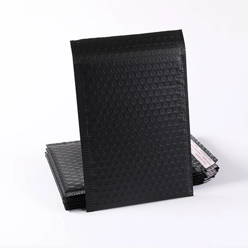 25pcs Practical Bubble Storage Bag Shockproof Express Delivery Packaging Bag Bubble Pouch for Home Shop Office (Black, 15x20+4cm)