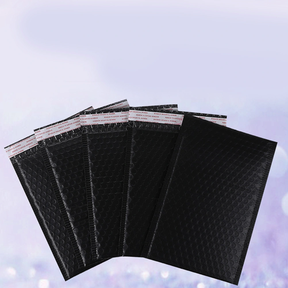 25pcs Practical Bubble Storage Bag Shockproof Express Delivery Packaging Bag Bubble Pouch for Home Shop Office (Black, 15x20+4cm)