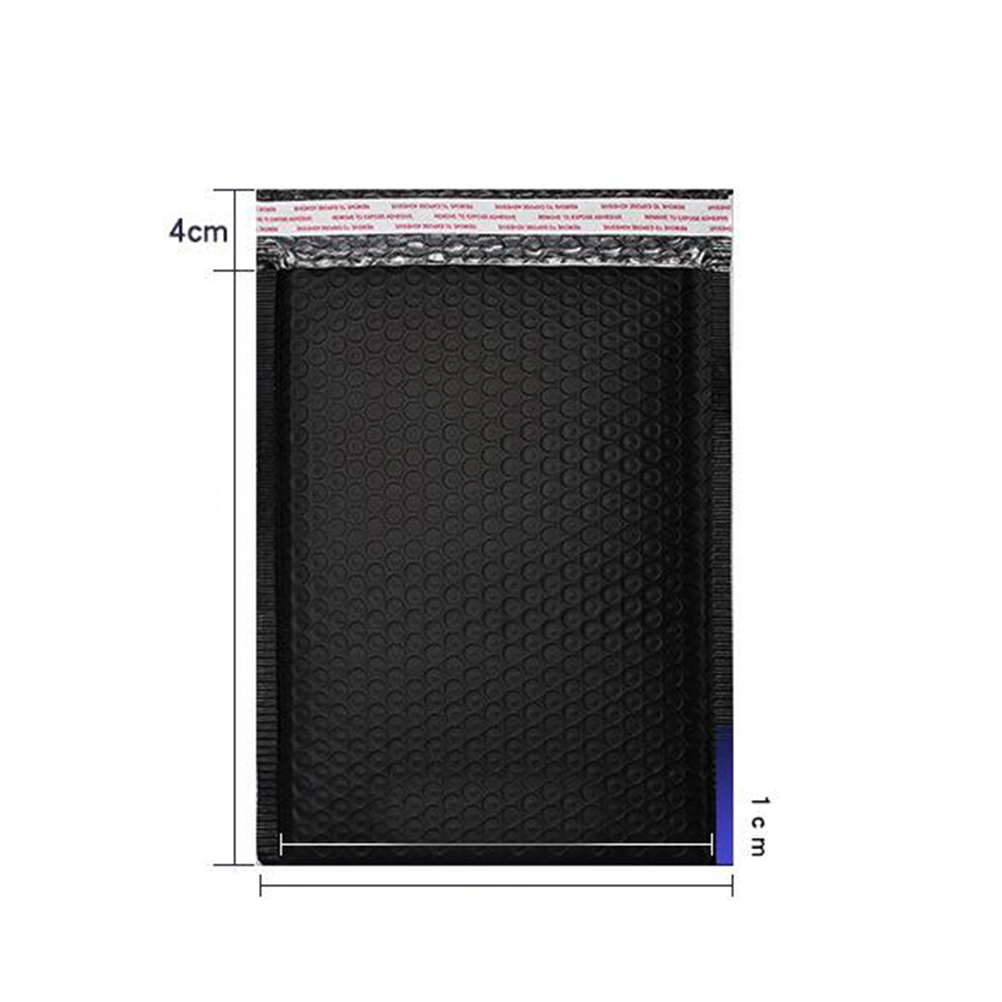 25pcs Practical Bubble Storage Bag Shockproof Express Delivery Packaging Bag Bubble Pouch for Home Shop Office (Black, 15x20+4cm)