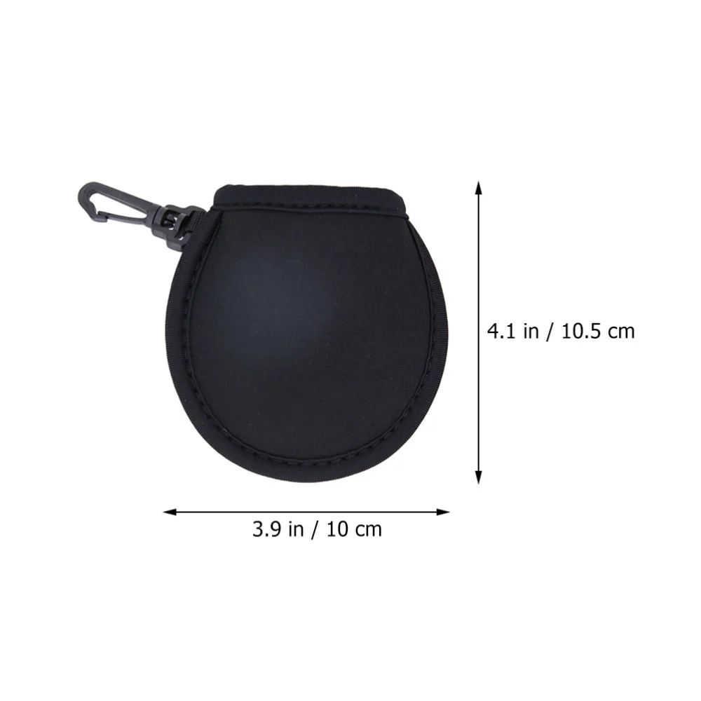 1Pc Portable Golfs Cleaning Pouch Practical Golfing Balls Wiping Protective Bag (Black)