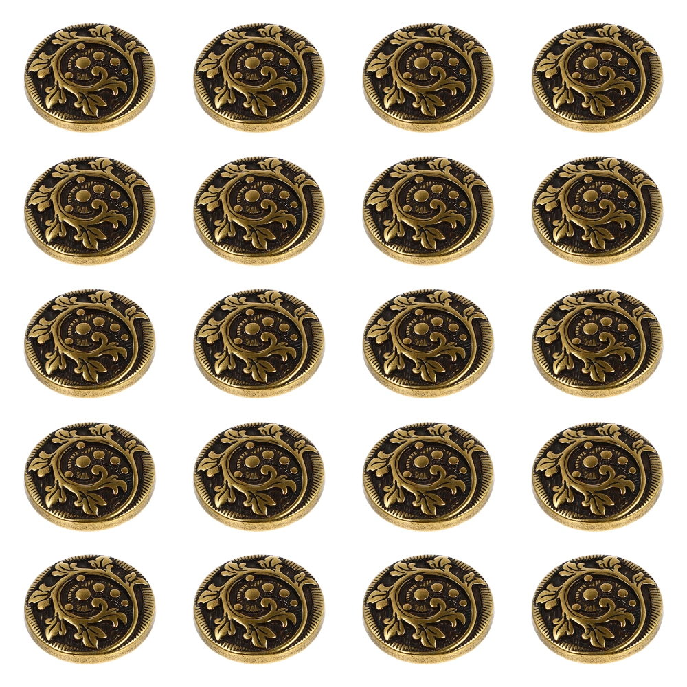 20pcs Alloy Sewing Buttons Coat Clothing Button Decorations Replacement Buckles