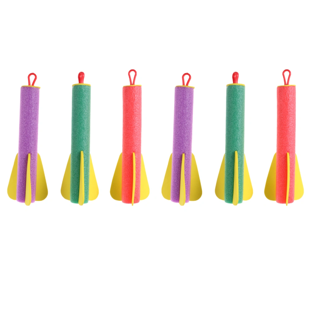 6pcs Finger Toys Slingshot Flying Toy Rubber Band Toys Finger Toys (Purple Red Green)