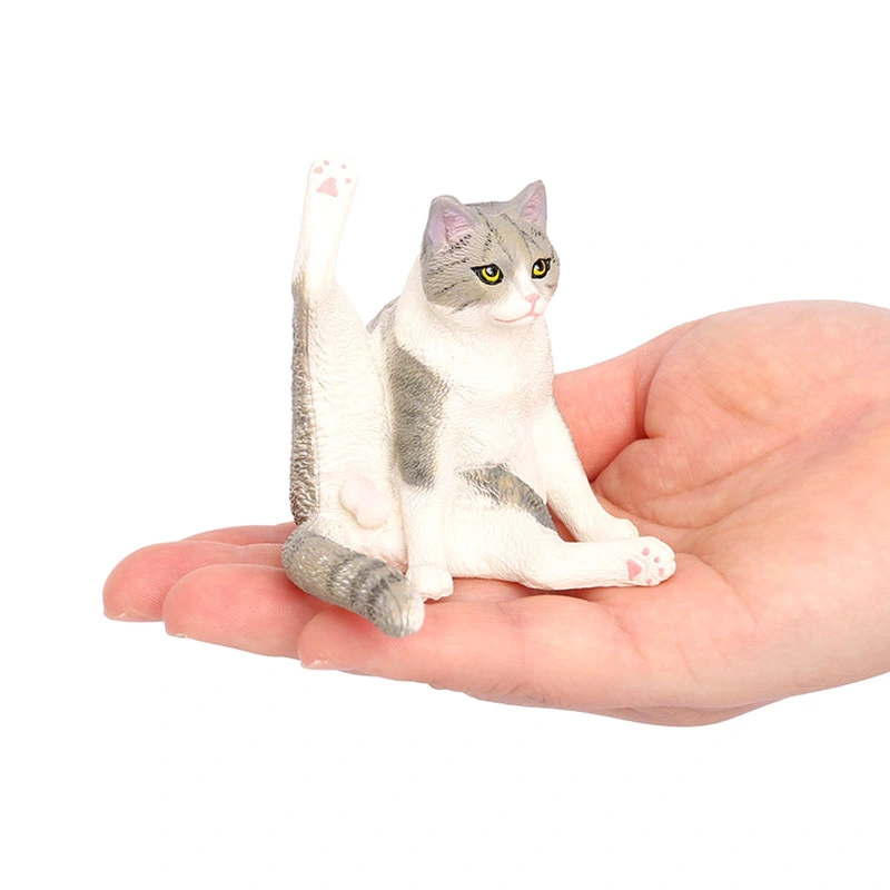 Cat Figurine Realistic Kitten Figurine Toy Animal Figure Desktop Kitten Ornament