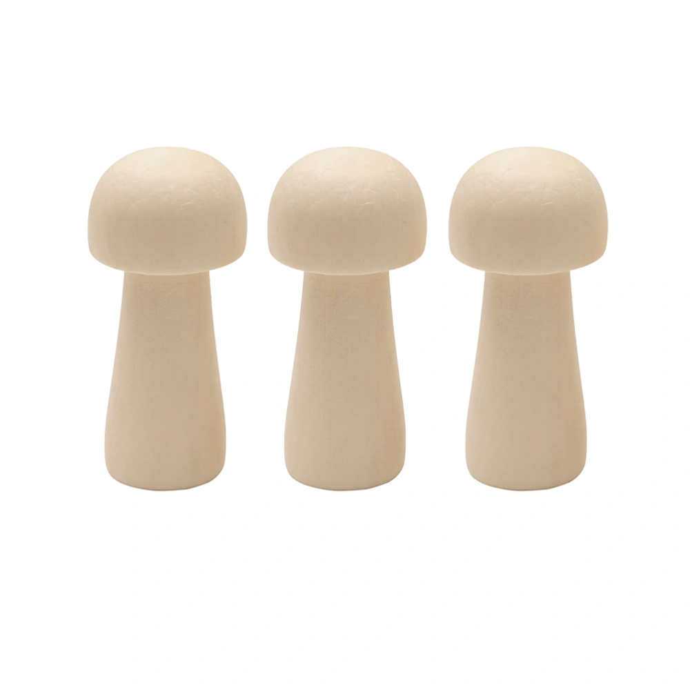 10PCS DIY Wooden Mushroom Model Toys Manual Wood Mushroom Head Graffiti Toys Creative DIY Mushroom Head Toys Funny DIY Painting Graffiti Mushroom Toys for Kids Children Playing (Size 85MM)