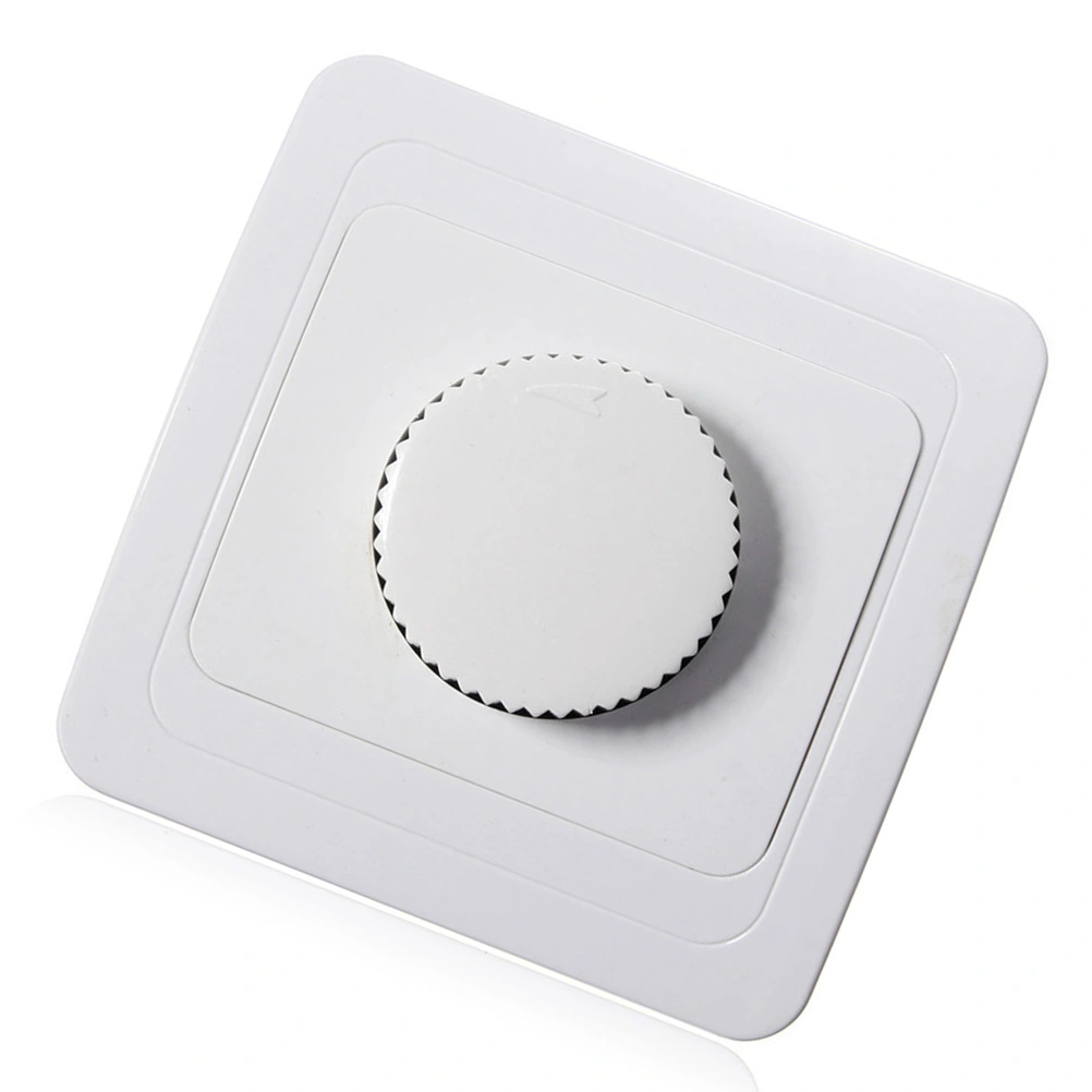 81x81mm 220V Panel Dimmer Switch Wall Switch Dimmer Switch (White)