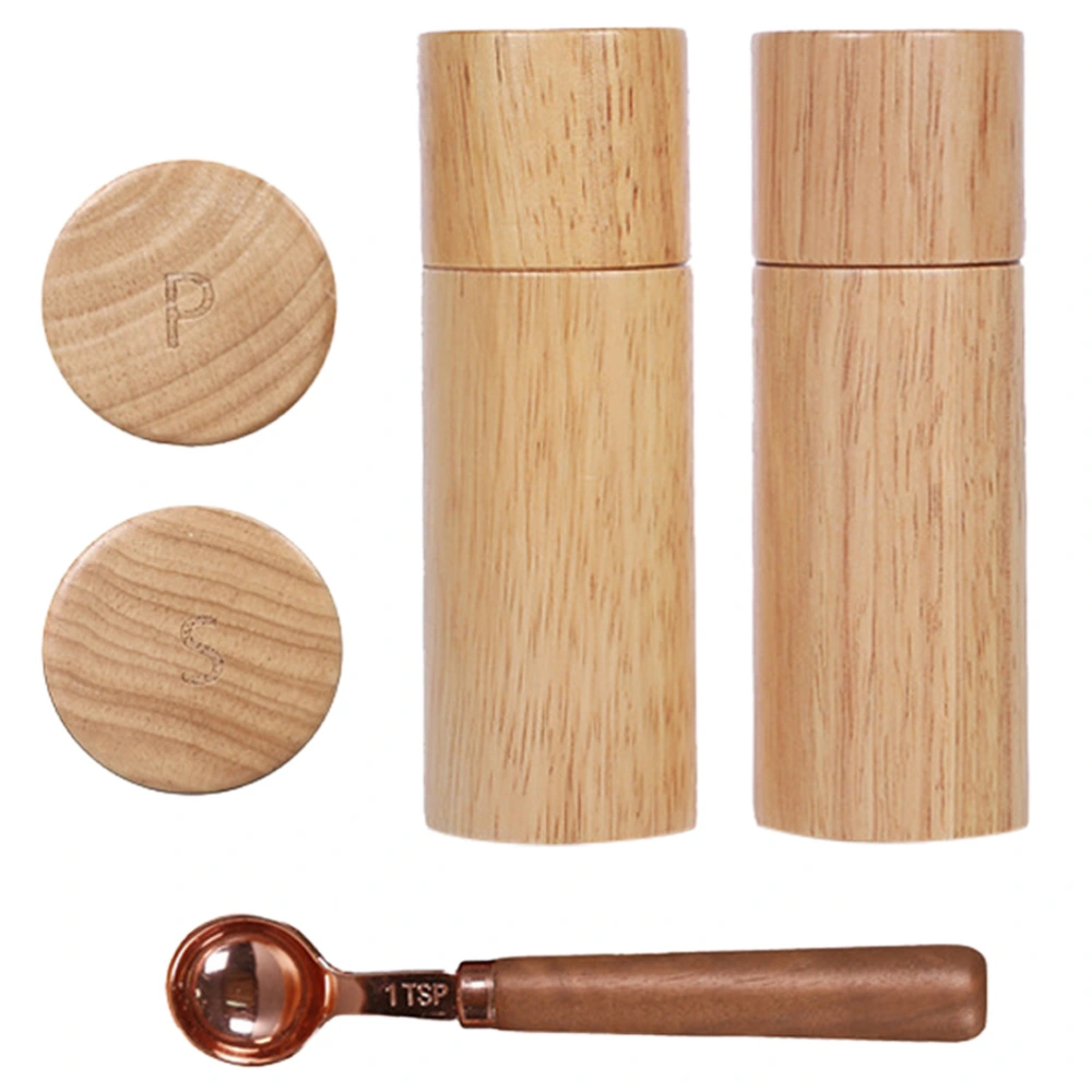 3pcs Professional Pepper Mill Hand Operated Kitchen Pepper Wooden Grinder