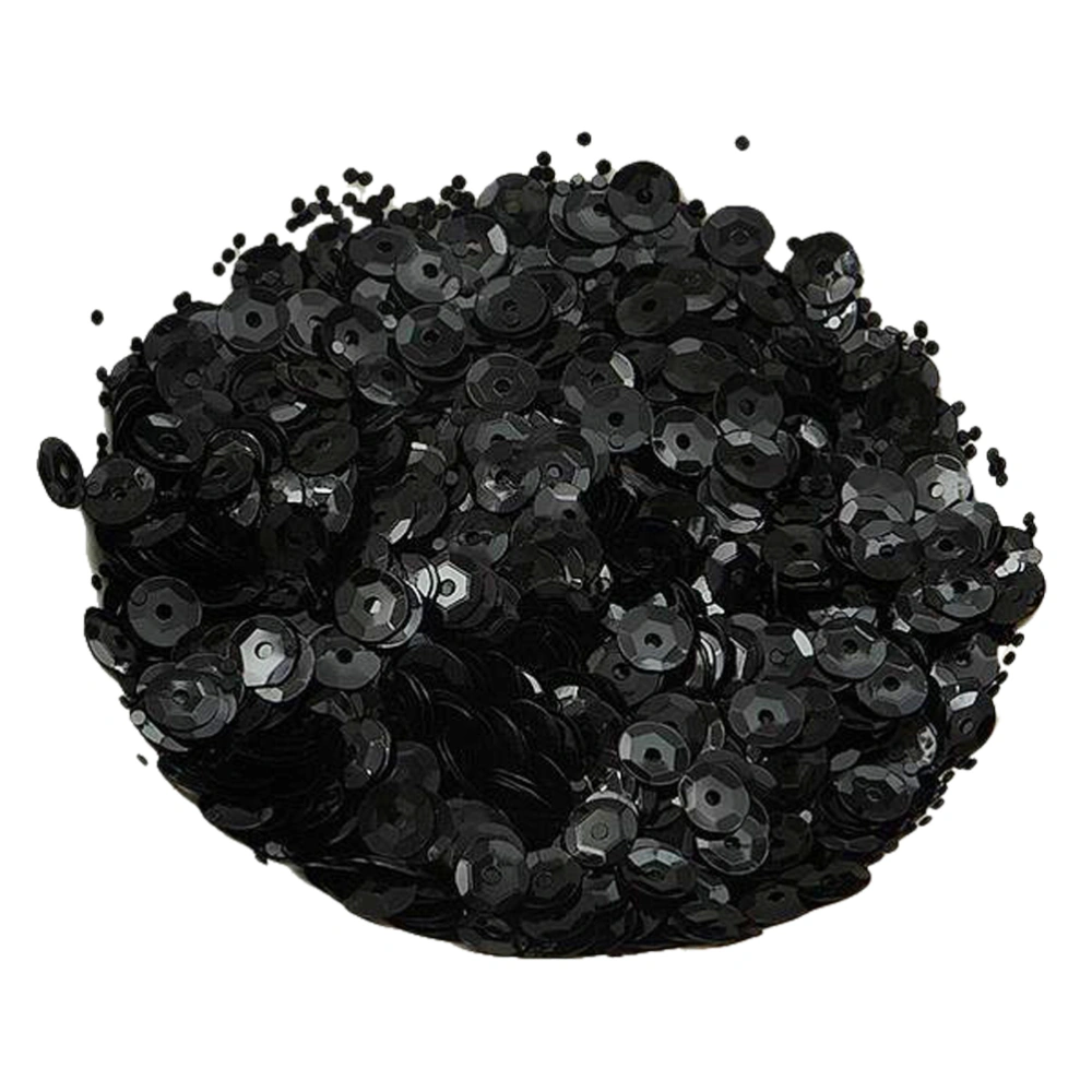 6mm Glitter Shiny Sequins Spangles For Children Kids DIY Arts and Crafts Painting Decoration (Black)