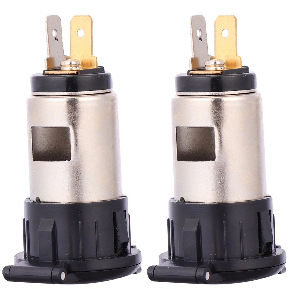 2pcs Cigarette Lighter Socket 12-24V Power Outlet Power Charger Socket Adapter for Car