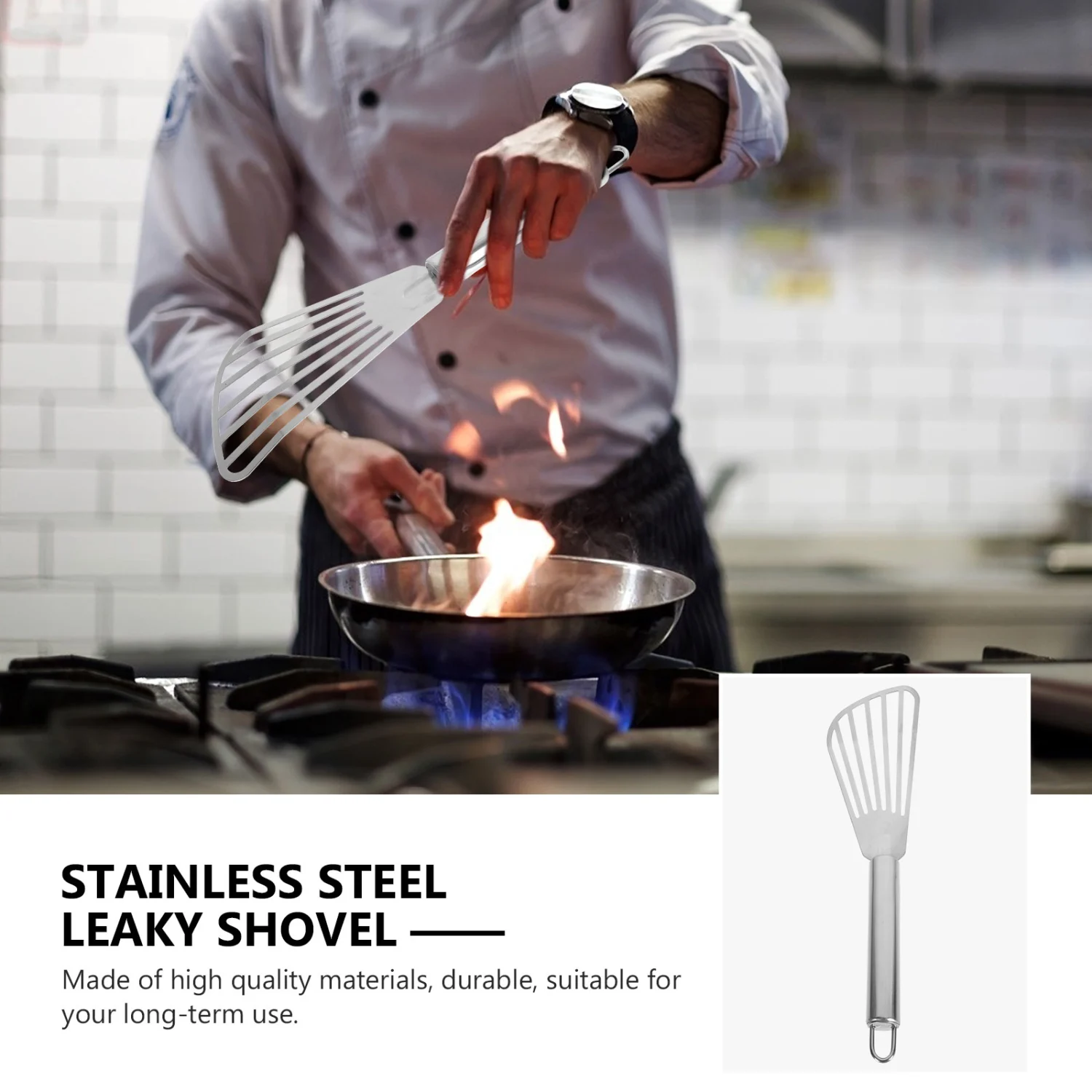 3pcs Stainless Steel Spatula Fish Spatula Steak Frying Spatula Eel Spatula