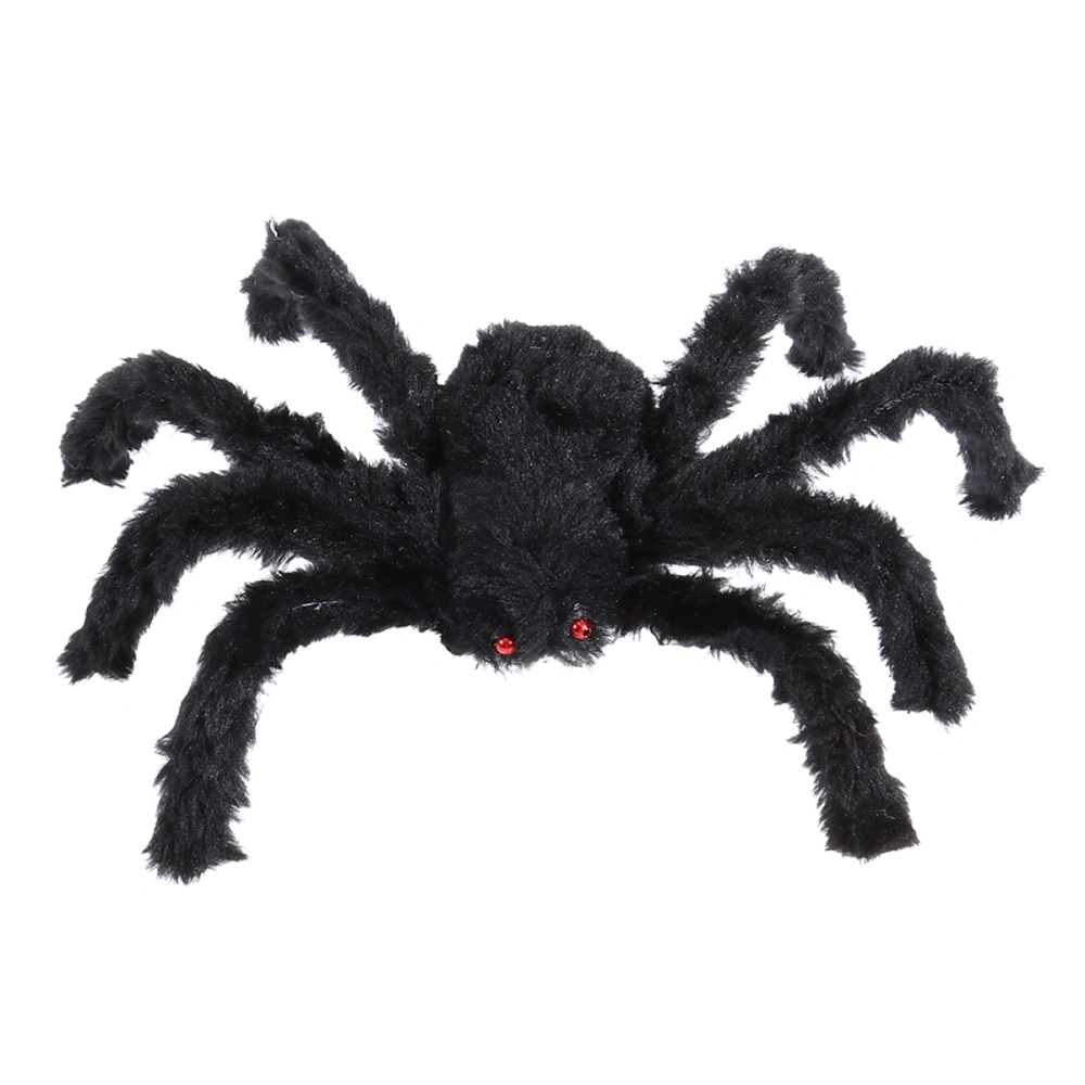 12 inch Black Large Spider Plush Toy Halloween Party Scary Decoration Haunted House Prop Indoor Outdoor Yard Decor