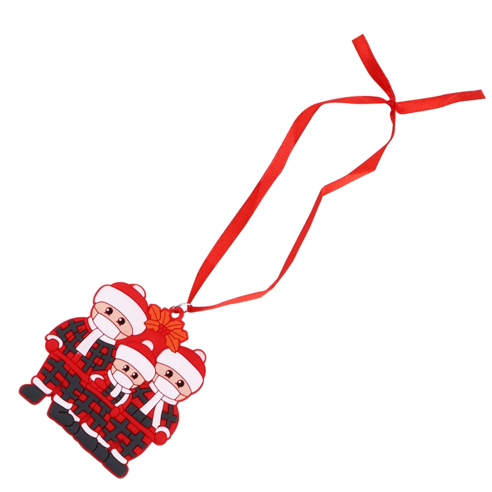 1pc Stylish Family Mask Hanging Ornament Christmas Santa Claus Pendant