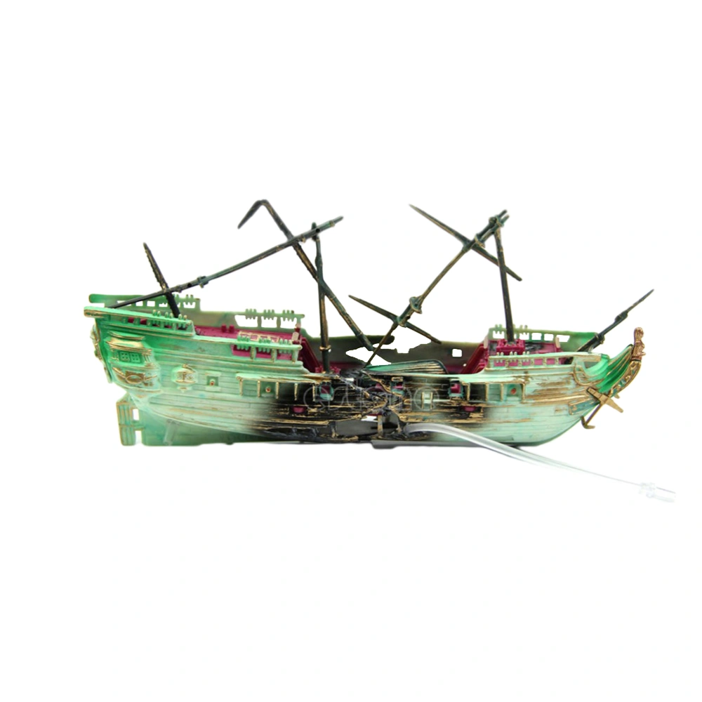 Aquarium Decoration Fish Tank Ship Boat View Decor Rotten Boat Wreck Aquarium Ornament