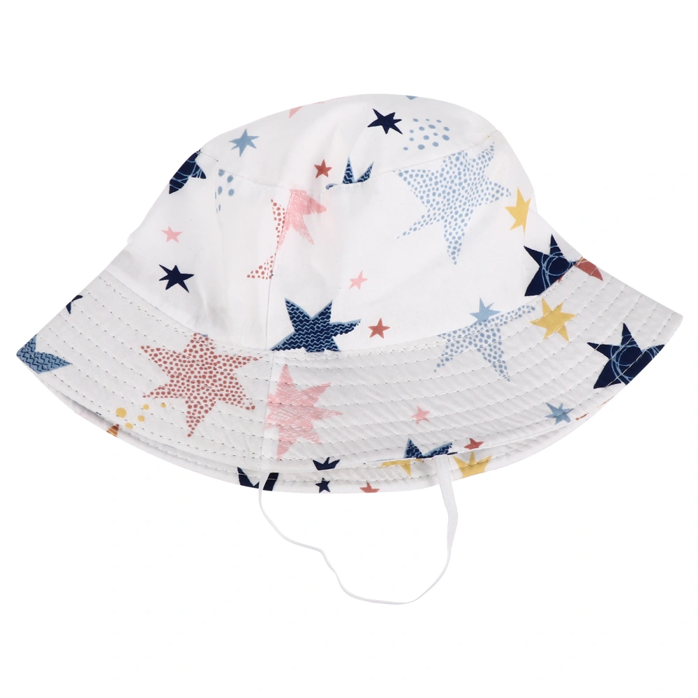 1Pc Adorable Bucket Pentagram Pattern Sun Hat Fisherman Hat for Boys Girls