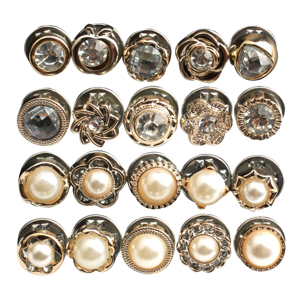 40pcs Round Pearl Sewing Buttons Decorative Sweater Shirt Brooch Buttons Accessories Studs