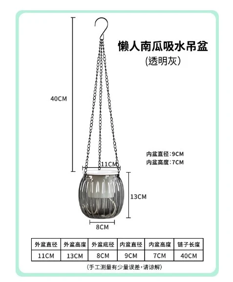 Self Watering Hanging Plant Pot Outdoor Indoor Hanging Flower Pot Plant Container with Chains