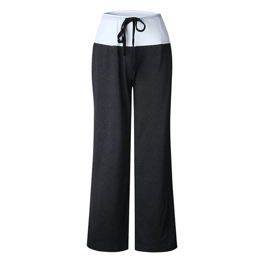 Fashion Womens Yoga Pilates Harem Pants Sports Long Baggy Dance Loose Trousers Quick Dry Cotton Pants Size L (Black)