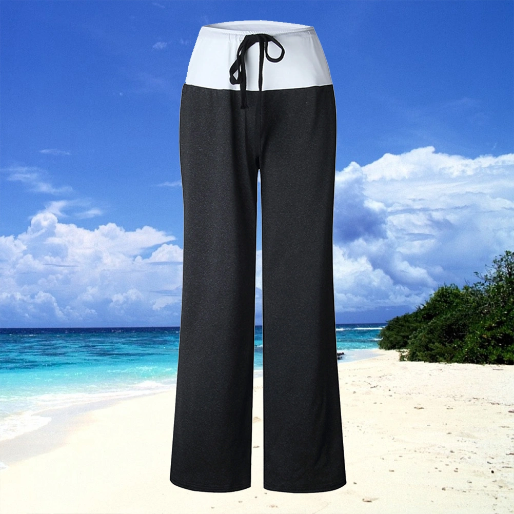 Fashion Womens Yoga Pilates Harem Pants Sports Long Baggy Dance Loose Trousers Quick Dry Cotton Pants Size L (Black)