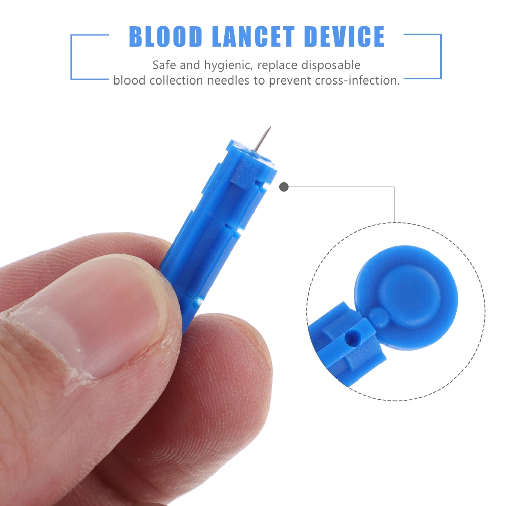 200Pcs Painless Lancing Pens Portable Cupping Bloodletting Pens (Blue)