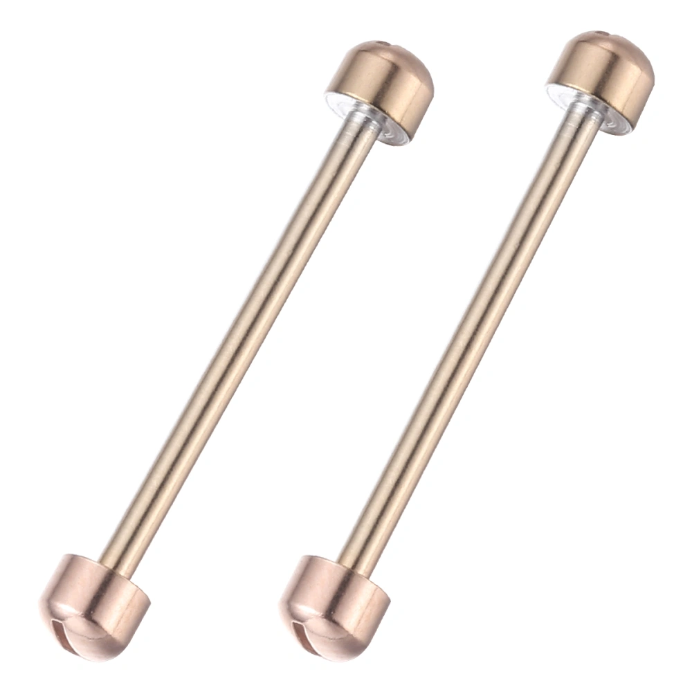 2pcs Watch Screw Tube Rods Screw-in Watch Strap Link Rod Connect Rod Repair Tools for Watchmaker - 18mm Inner Diameter (Rose Gold)