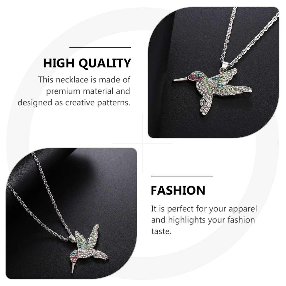 Necklace With Hummingbird Pendant Hummingbird Necklace Jewelry Gift for Women