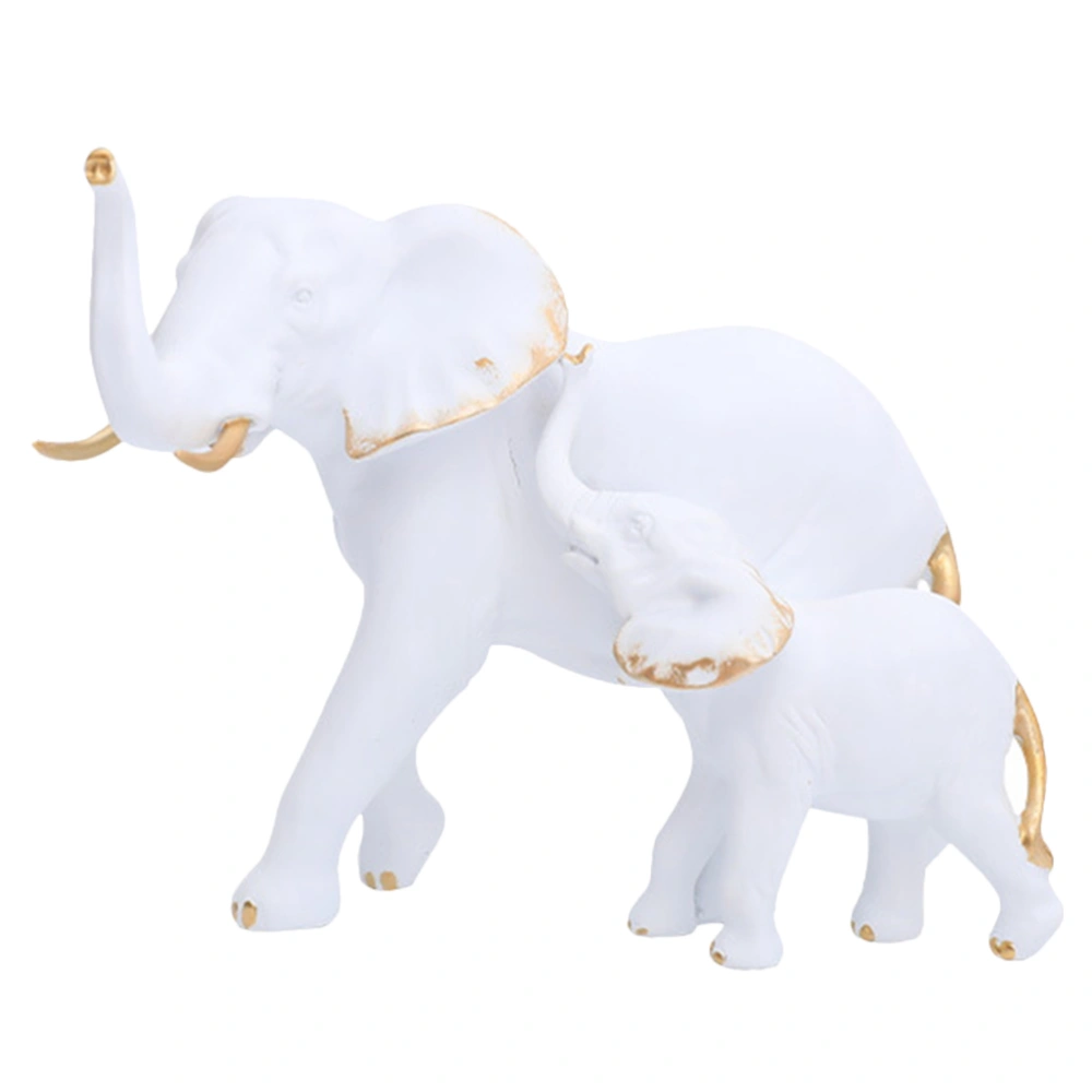 1 set Elephant Office Figurine Elephant Statue Gifts Elephant Tabletop Adornment