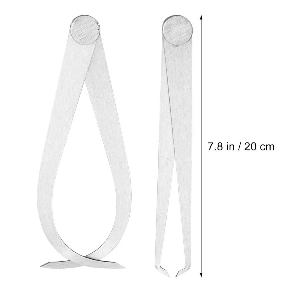 2Pcs 200mm Creative Distance Measuring Caliper Measuring Tool for Man Woman Lady(Silver)