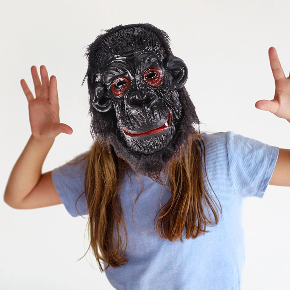 1Pc Halloween Gorilla Mask Scary Horror Dress-Up Mask Performance Tool Party Supplies Black